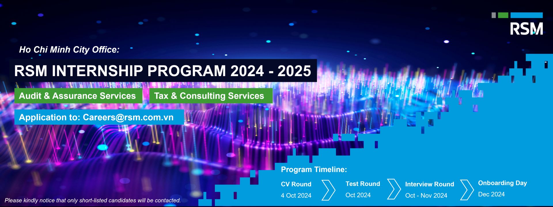 Internship Program 2024 2025 Audit Intern CÔNG TY TNHH KIỂM TOÁN & TƯ VẤN RSM VIỆT NAM