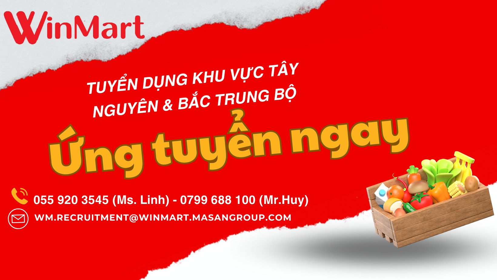 [WinMart] Bản tin tuyển dụng các tỉnh Miền Trung Tây Nguyên & Bắc Trung Bộ
