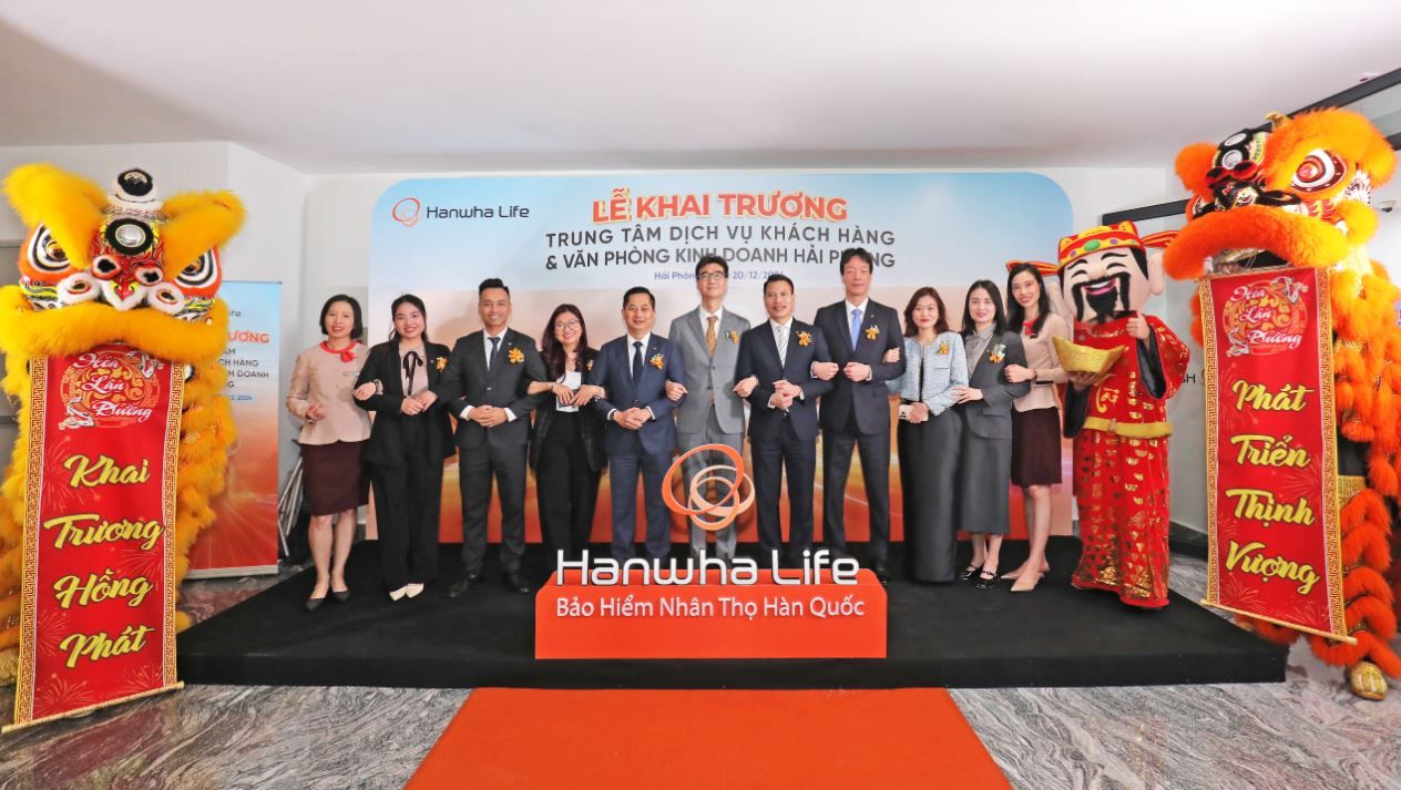 Hanwha Life Việt Nam tưng bừng khai trương văn phòng kinh doanh mới tại Hải Phòng