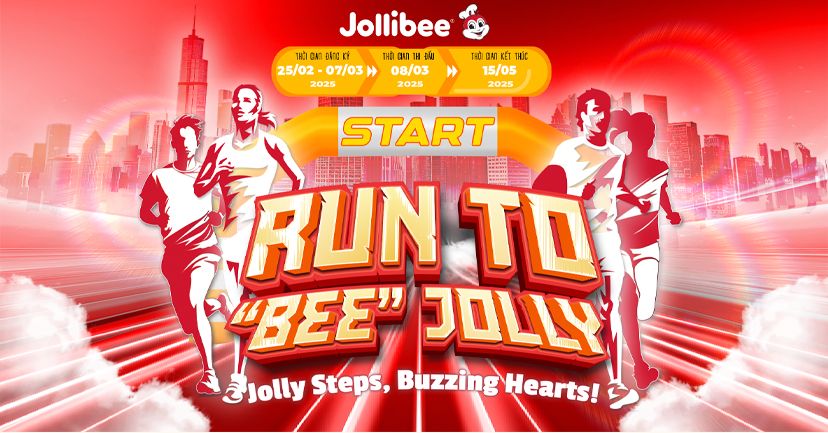Giải Chạy Trực Tuyến “RUN TO BEE JOLLY - Jolly Steps, Buzzing Hearts!” Chính Thức Ra Mắt