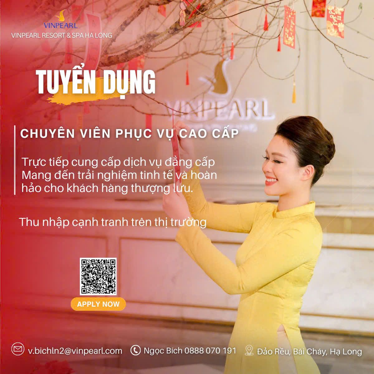 [Vinpearl Resort & Spa Hạ Long] Chuyên viên phục vụ Cao Cấp
