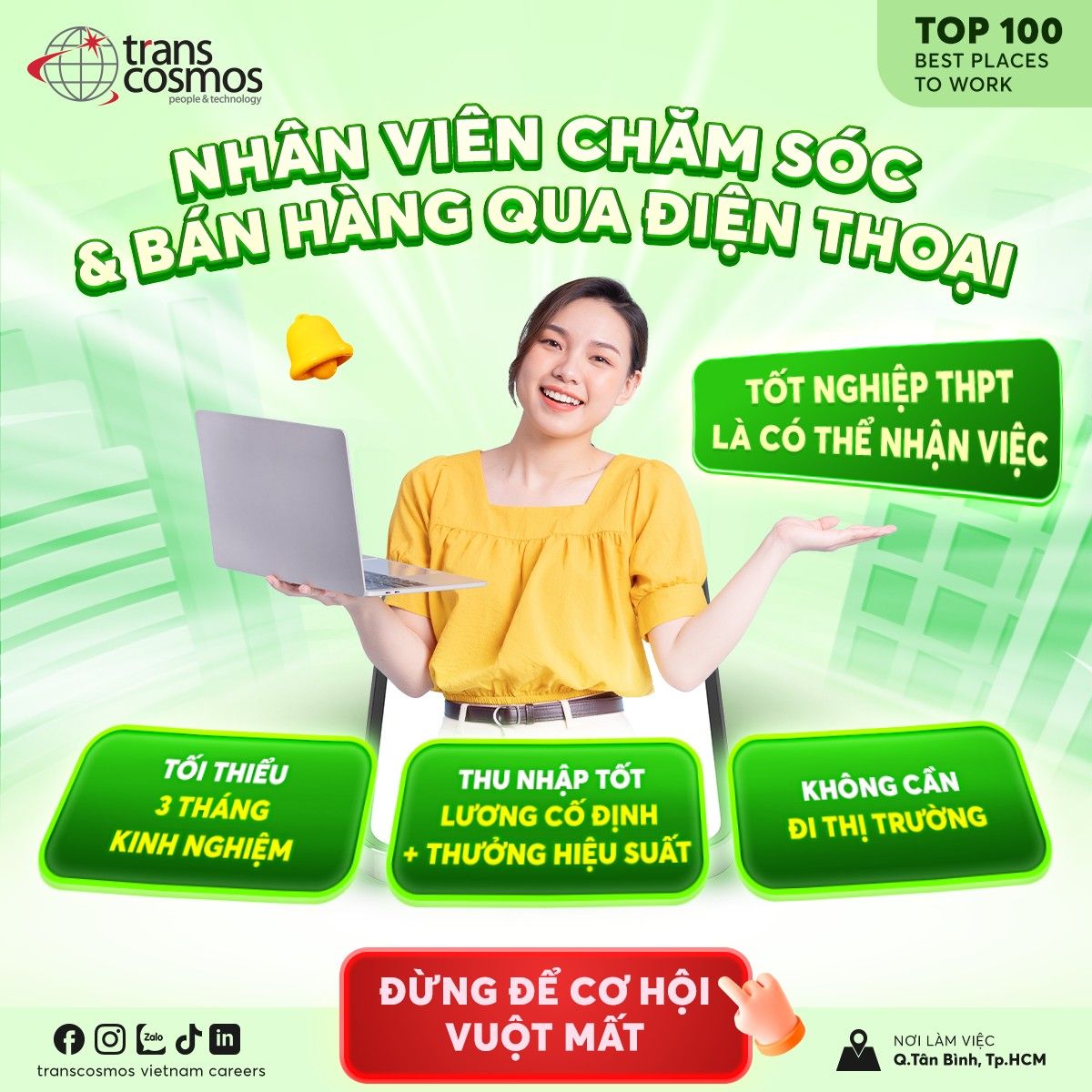 Nhân Viên Chăm Sóc & Bán Hàng Qua Điện Thoại