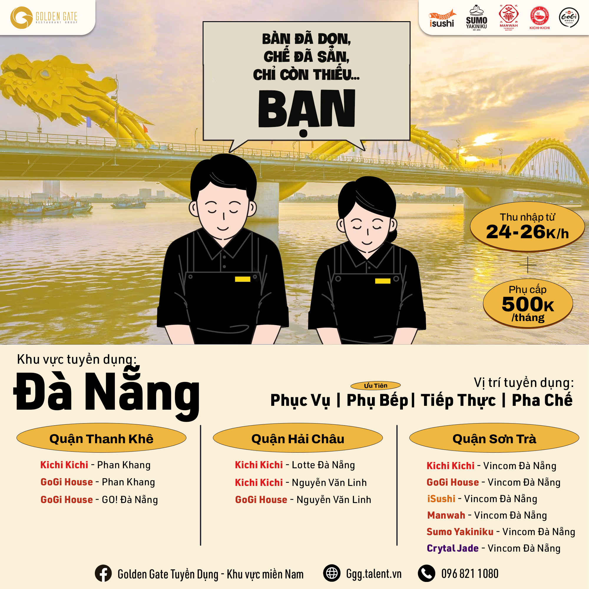 Nhân viên phục vụ Đà Nẵng