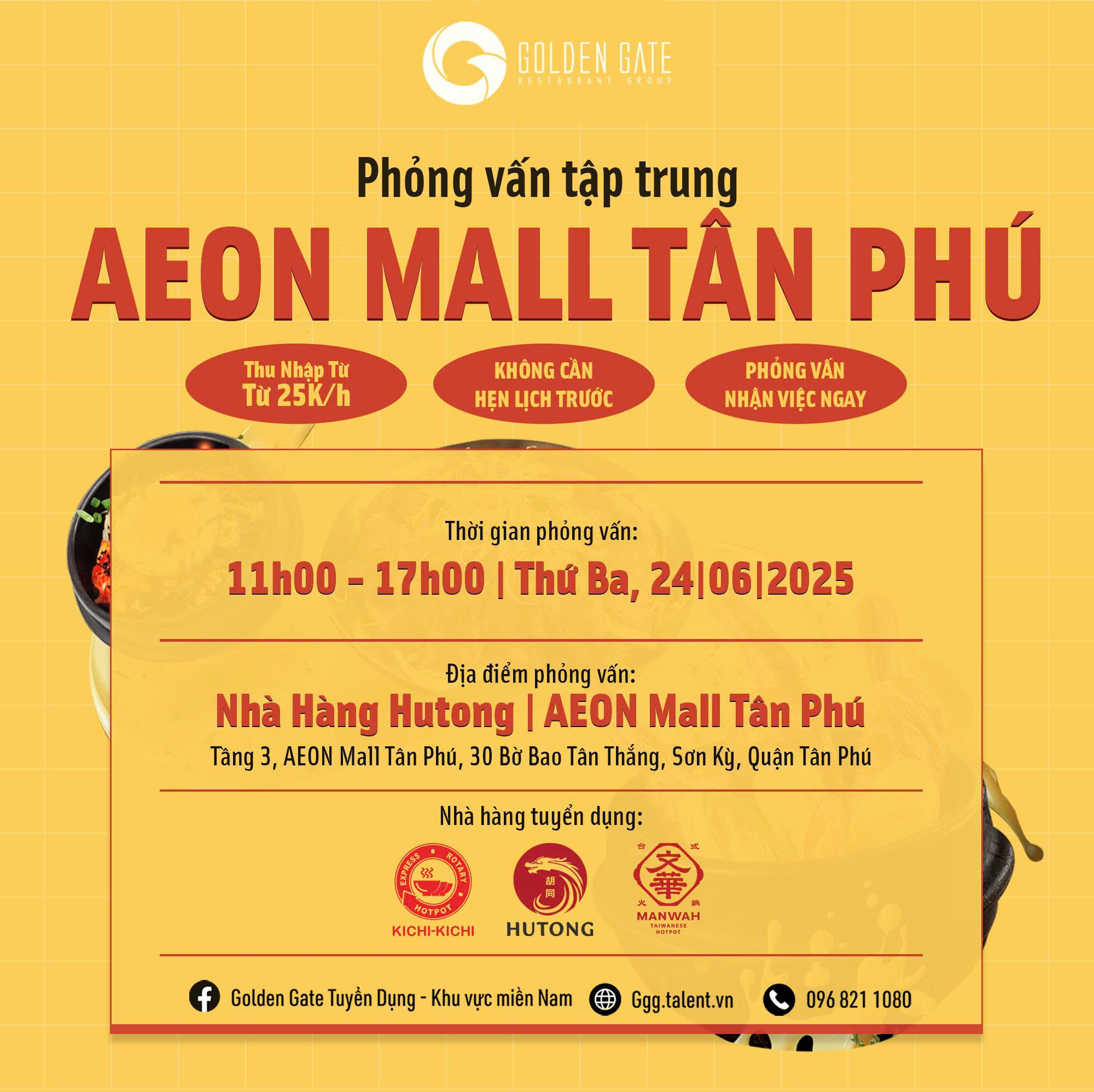 Nhân viên nhà hàng Manwah, Kichi Kichi Aeonmall Tân Phú