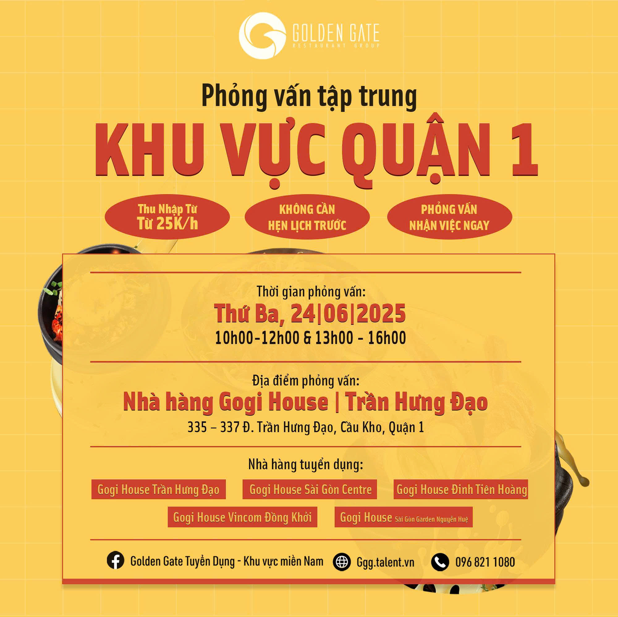 Nhân viên nhà hàng Gogi House Quận 1