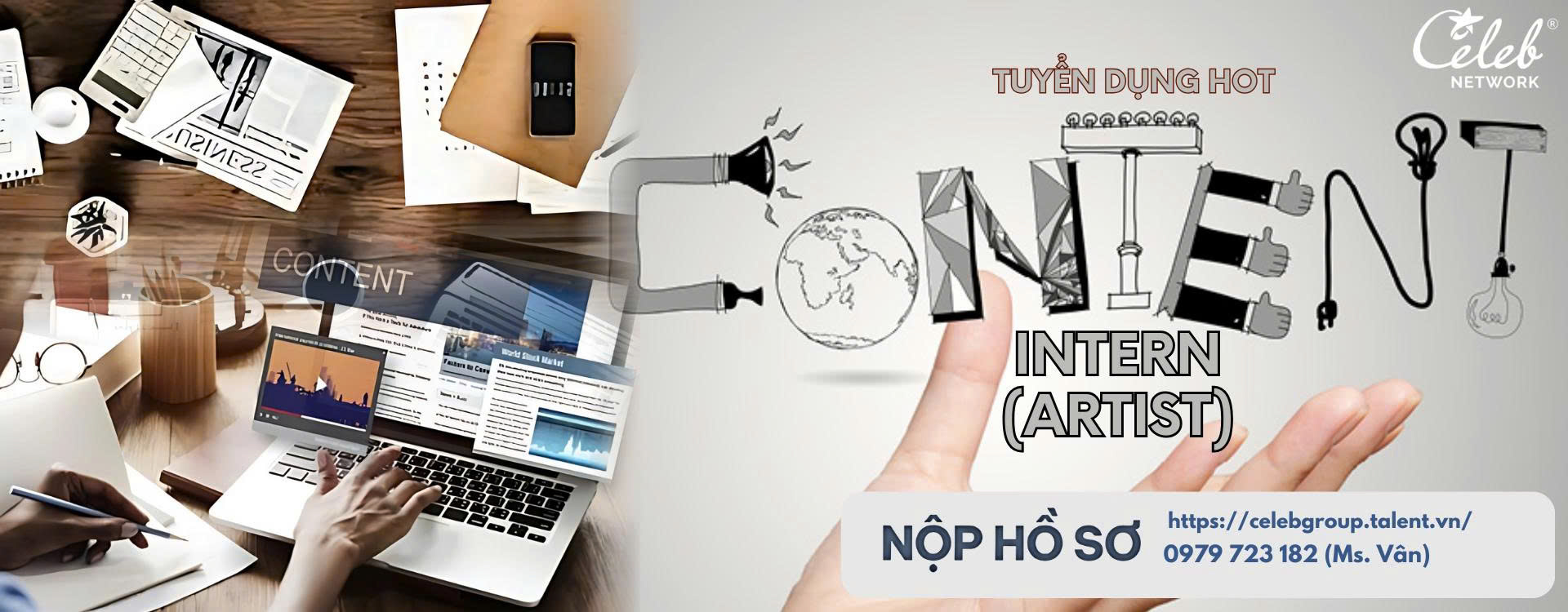 Tuyển dụng vị trí Content Intern |(Artist) - Làm việc tại phường 2, quận Tân Bình