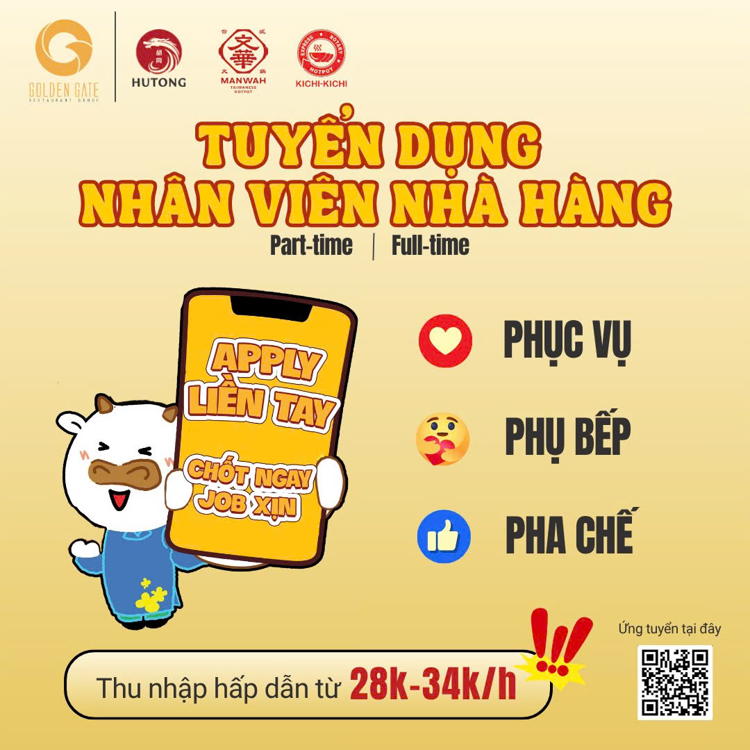 Nhân viên nhà hàng - Chuỗi nhà hàng lẩu Manwah