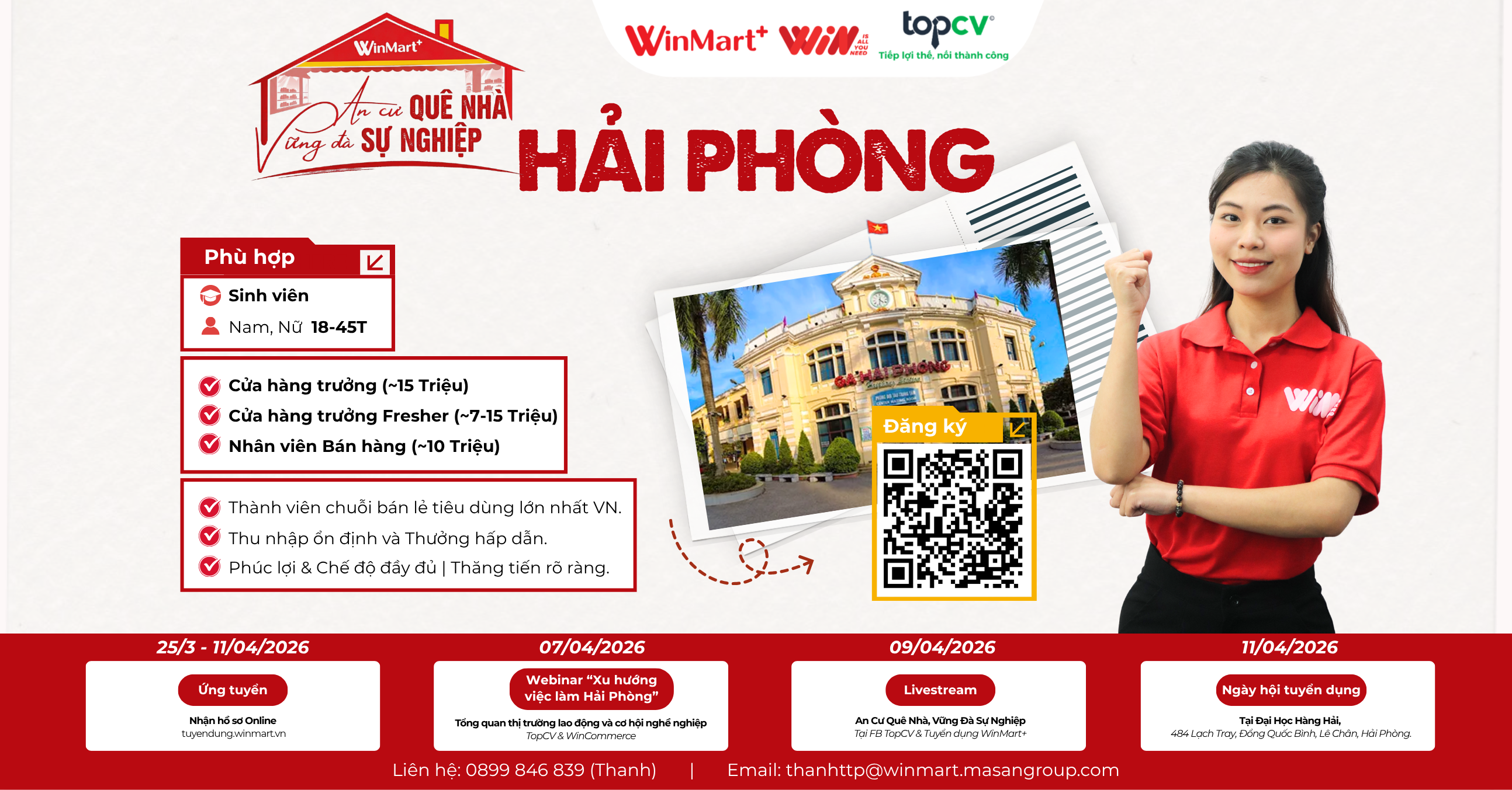 [Hải Phòng] Tuyển dụng Cửa hàng trưởng/Nhân viên bán hàng WinMart+