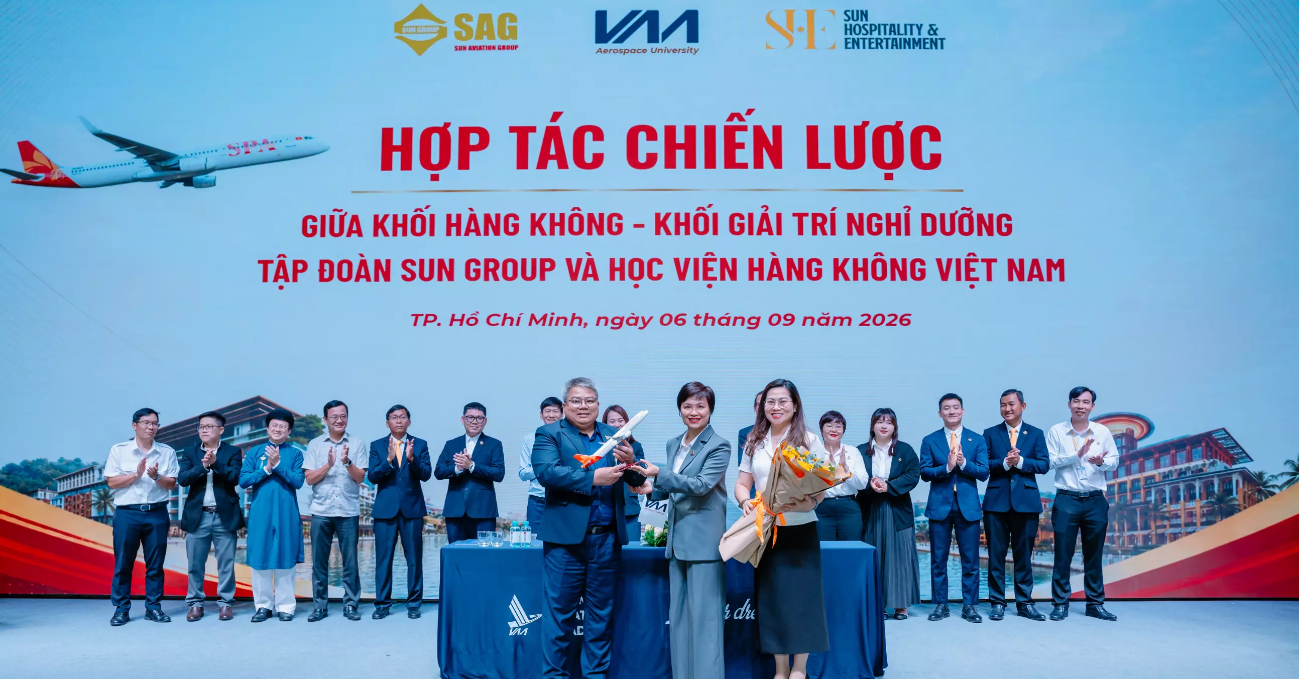 KHỐI HÀNG KHÔNG & KHỐI GIẢI TRÍ – NGHỈ DƯỠNG TẬP ĐOÀN SUN GROUP HỢP TÁC CHIẾN LƯỢC CÙNG HỌC VIỆN HÀNG KHÔNG VIỆT NAM (VAA)