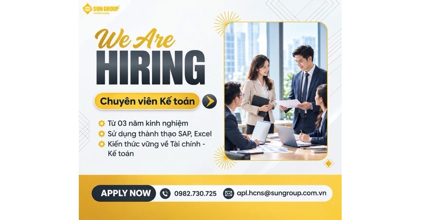 SUN GROUP TUYỂN DỤNG | CHUYÊN VIÊN KẾ TOÁN