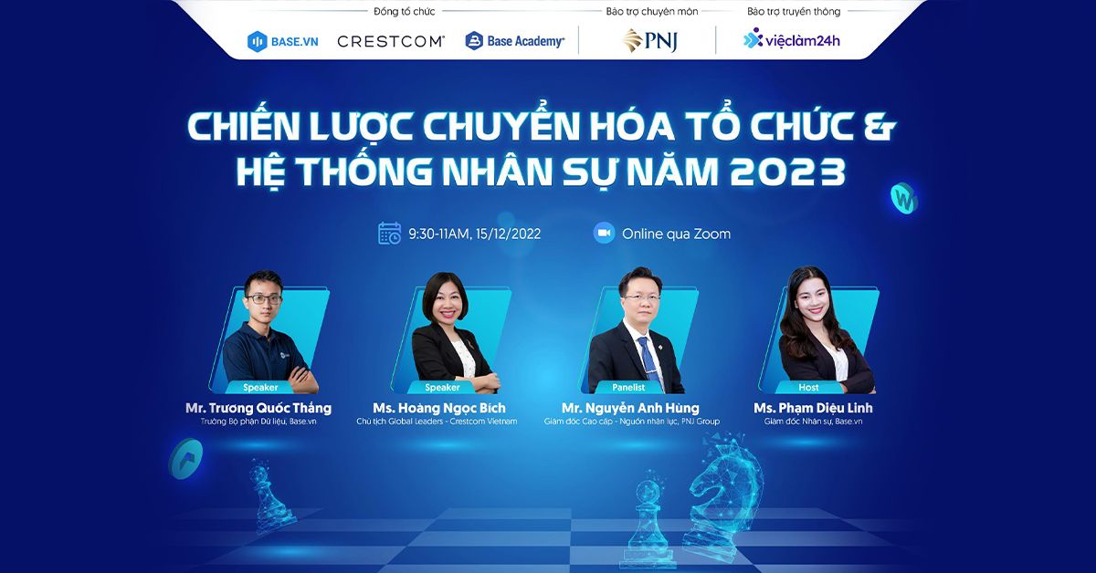 Chiến lược nhân sự 2023 cho doanh nghiệp là gì: Định hướng từ chuyên gia Base.vn, Crestcom Vietnam và PNJ Group